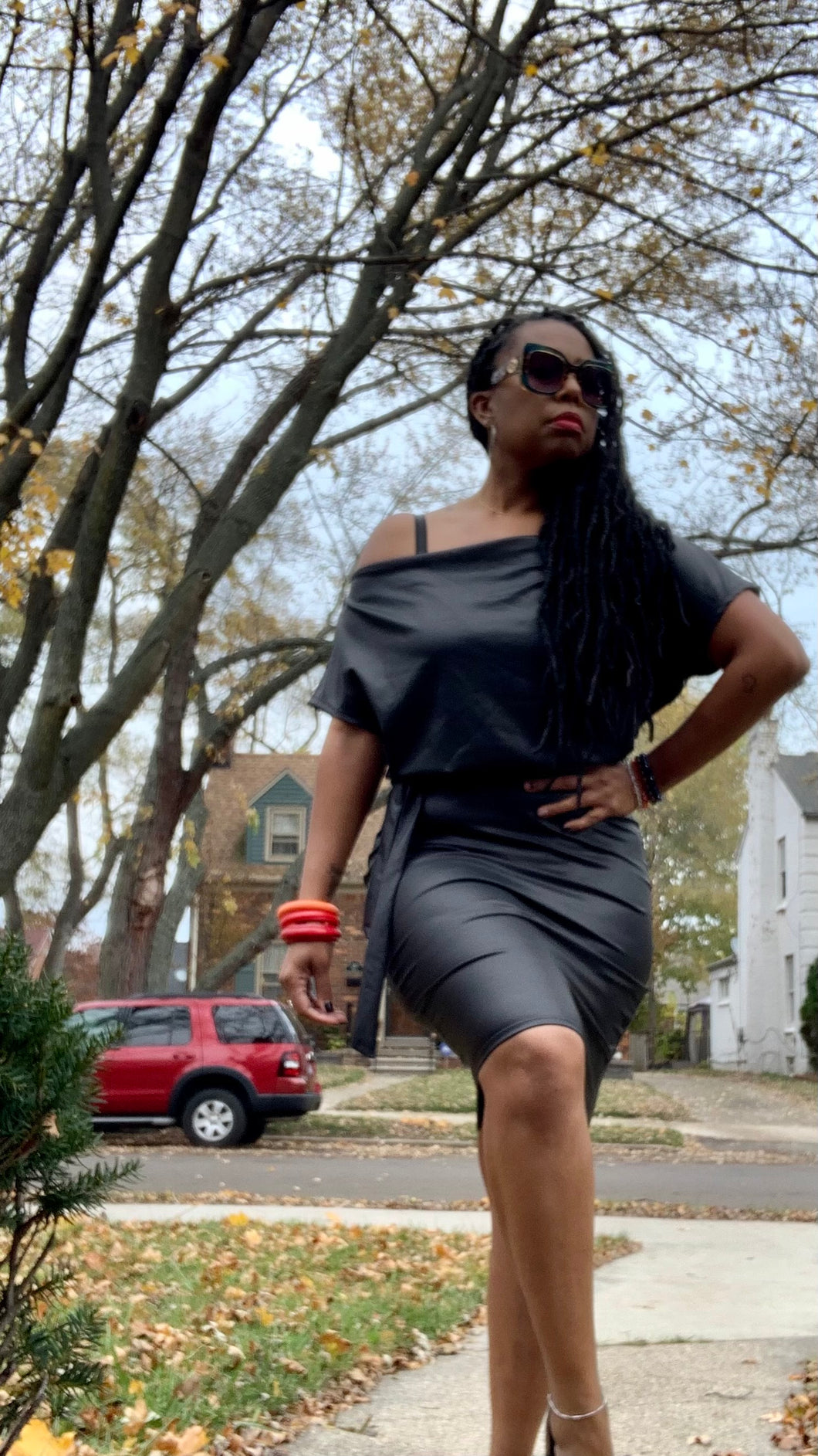 Liquid Leather Shift Dress Liquid Leather Shift Dress