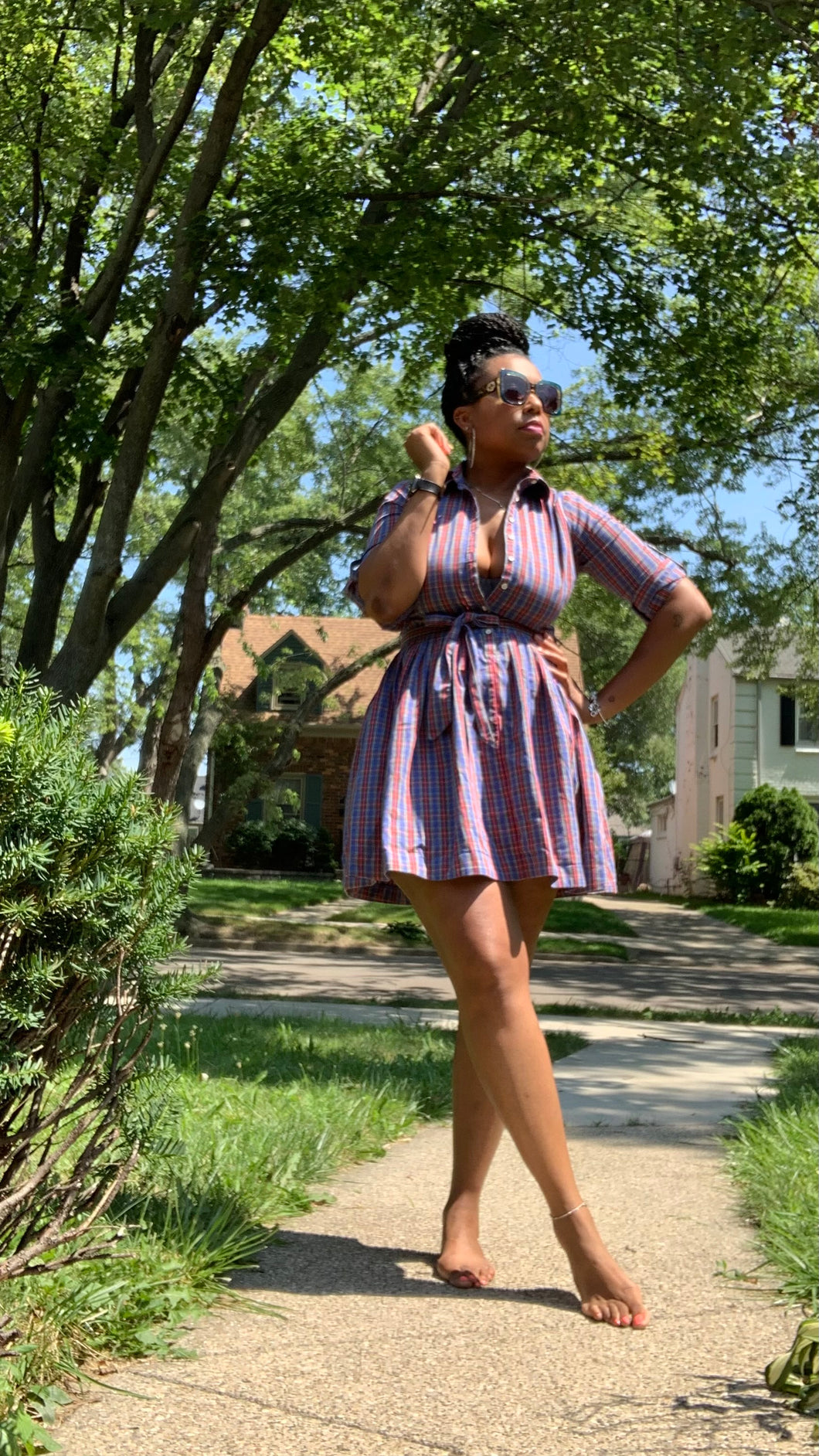 Plaid Babydoll Dress – Thrift On the Ave Plaid Babydoll Dress – Thrift On the Ave