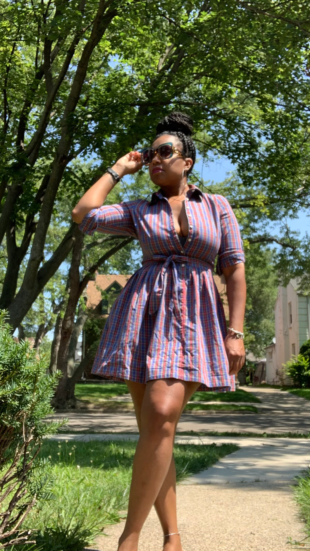 Plaid Babydoll Dress – Thrift On the Ave