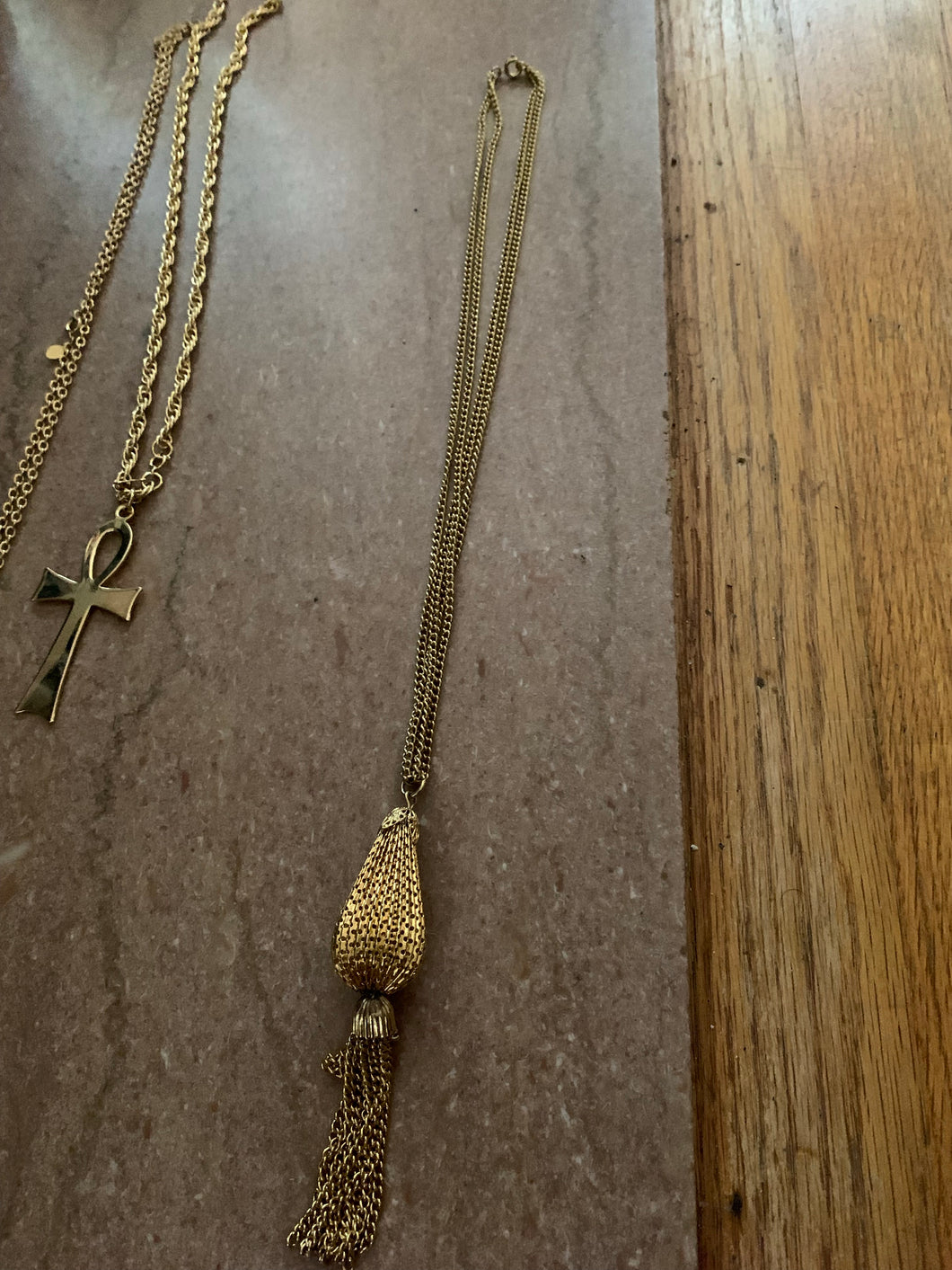 Vintage Gold Motif Necklace